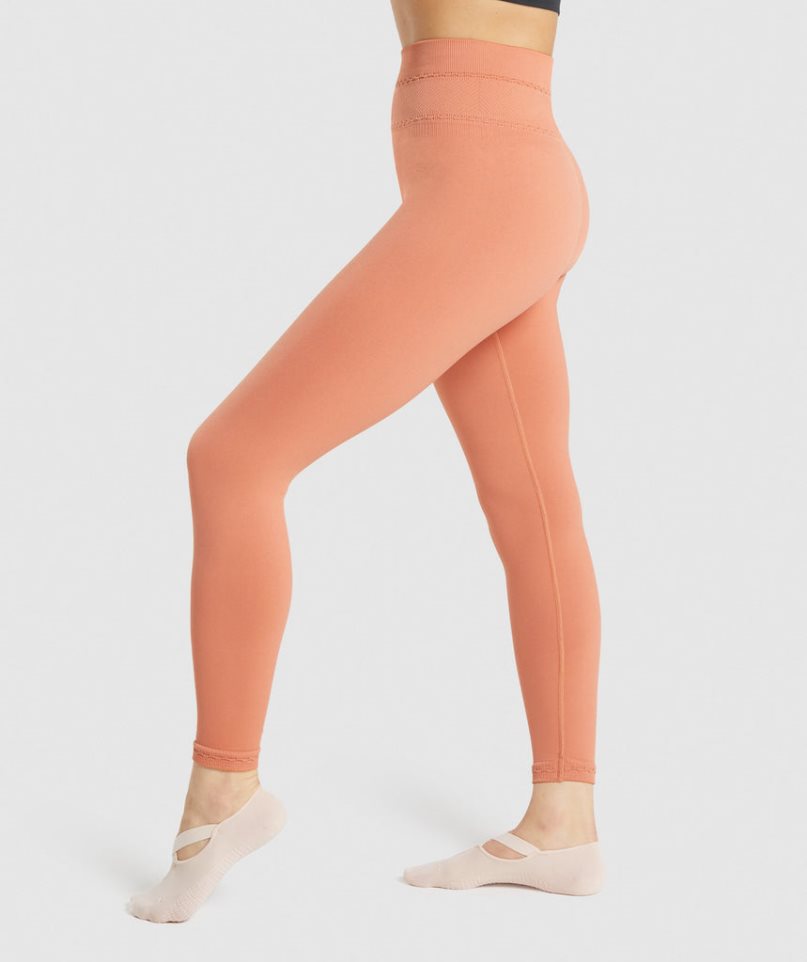 Legginsy Gymshark Studio Damskie Pomarańczowe | PL 871QJX